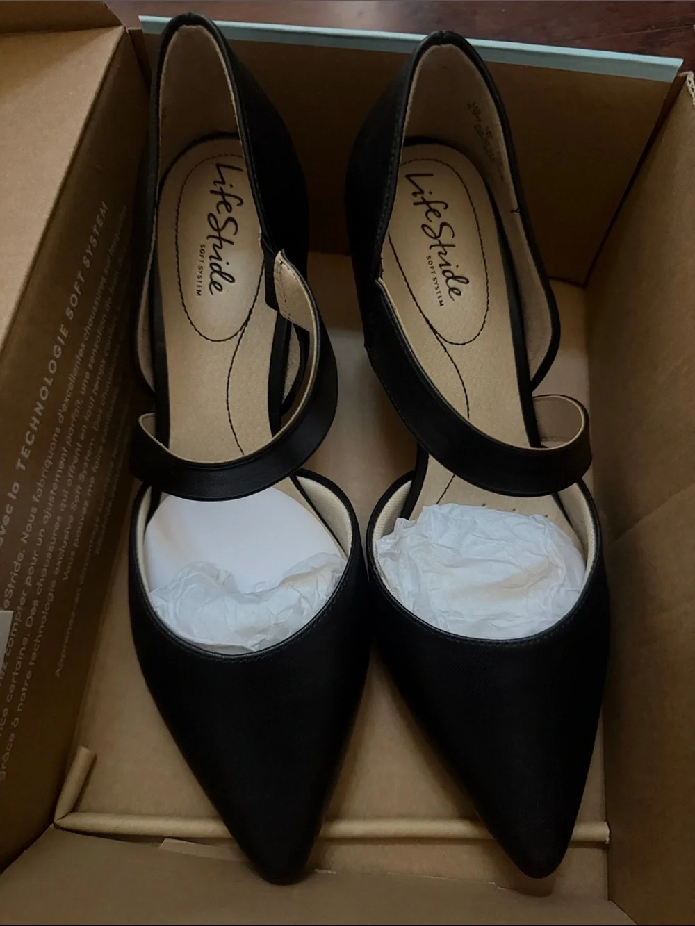 Life Stride Suki Pump Black Pointed Toe Size US 8.5